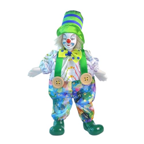 MagiDeal Clownpuppe aus, Clownfigur, Sammlerstück, 25 cm, handbemalt, Kinderspielzeug, Puppe für Geburtstagsgeschenke, Halloween von MagiDeal