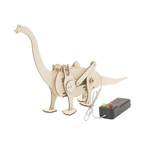 MagiDeal DIY mechanische Dinosaurier-Stiel-Lehrprojekte, Bastel-Holzpuzzle-Spiele, Grundschule für Schüler, wissenschaftliche Experimentier-Sets von MagiDeal