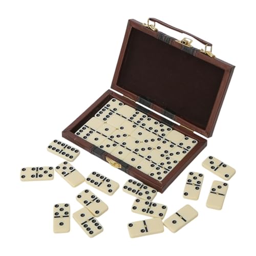 MagiDeal Double Six Dominos Game Dominoes Brettspiel Educational Spielzeug Family Game 28 Dominoes Zahlen Tischspiel für Camping Kinder Erwachsene von MagiDeal