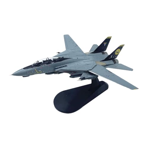 MagiDeal F 14D Kampfjet-Modell im Maßstab 1:100, Druckguss-Flugzeugmodell mit Ständer, Kampfflugzeug-Legierungsflugzeugmodell für das Wohnzimmer zu Hause von MagiDeal