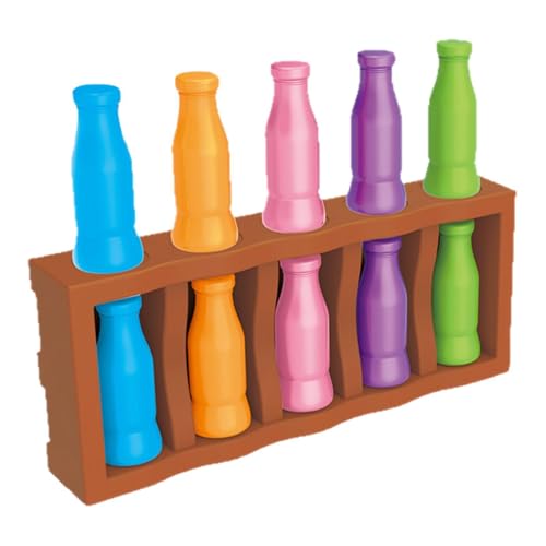 MagiDeal Farbabgleichsspiel-Set, Partyzubehör für die Früherziehung, lustiges Flaschen-Ratespiel, interaktive Brettspiele für Jungen, und Mädchen, 10 Flasche von MagiDeal