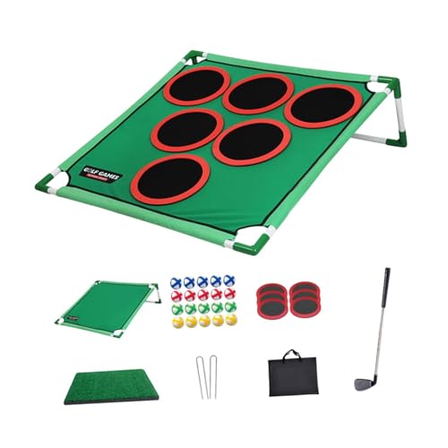 MagiDeal Golf Pong Put Spiel Set Golf Puting Green Matte Trainingstraining Tool für Party Gefälligkeiten Urlaub Strand Im Alter von 3 4 5 6 Jahre Alt, Einzelregal von MagiDeal