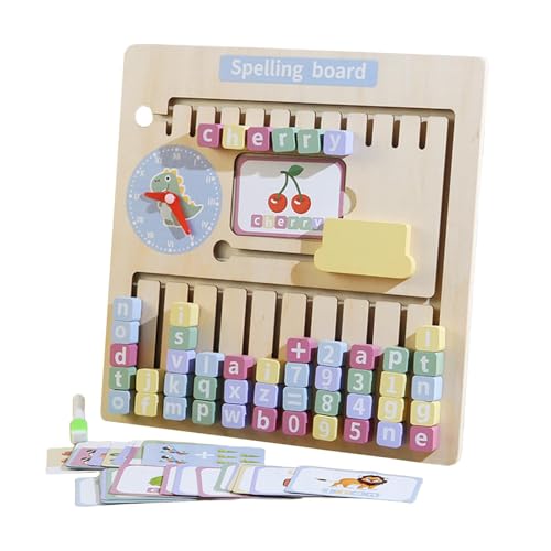 MagiDeal Hölzerne Alphabet-Mathetafel zum Lernen von Zahlen, Lehrmittel für die Früherziehung mit Lernkarten, Alphabet- für Auto, Zuhause, Flugzeug MagiDeal Hölzerne Alphabet-Mathetafel zum Lernen von Zahlen, Lehrmittel für die Früherziehung mit Lernkarten, Alphabet- für Auto, Zuhause, Flugzeug von MagiDeal