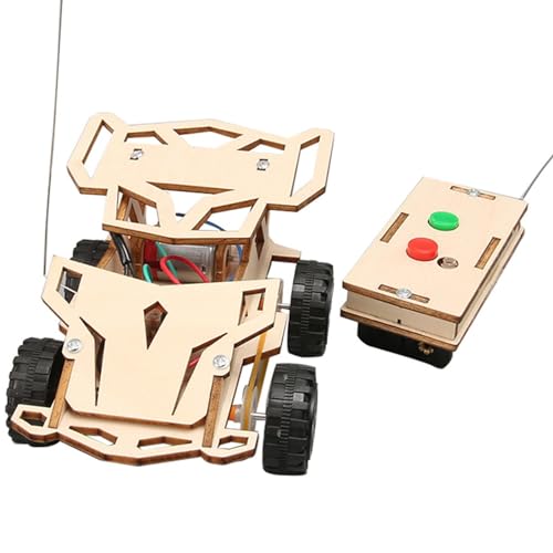 MagiDeal Hölzernes RC-Auto-Spielzeug, Wissenschaftsbausätze, ferngesteuertes Auto-Experimentprojekt, hölzernes 3D-Puzzle für Schulkinder ab 8 Jahren von MagiDeal