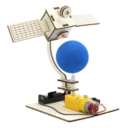 MagiDeal Hölzernes -Wissenschaftsexperimentset, Experimentierprojekte, DIY-Bauspielzeug, handgefertigtes Raumstationsspielzeug für Kinder, Teenager, von MagiDeal