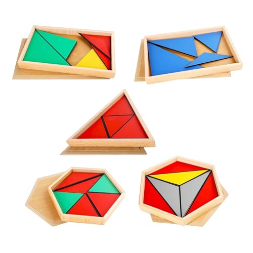 MagiDeal Holz-Geometrie-Puzzle, Montessori-Spielzeug, geometrische Formen, Brettspiel, Puzzle für Party, Haushalt, Lehrer, Jungen, Kinder von MagiDeal