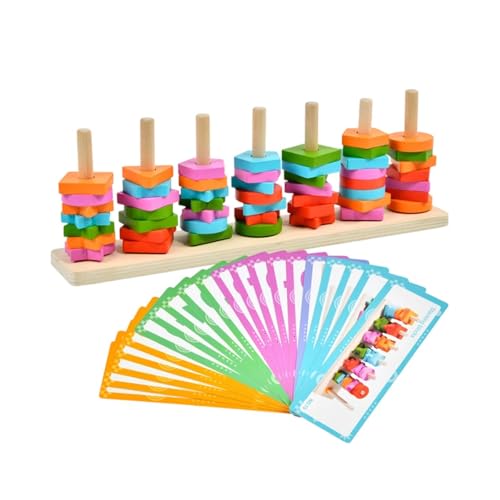 MagiDeal Holz-Sortier- und Stapelspielzeug, passender Formstapler für 4–6-Jährige, Lernspielzeug für geometrische Formen, frühe Bildung MagiDeal Holz-Sortier- und Stapelspielzeug, passender Formstapler für 4–6-Jährige, Lernspielzeug für geometrische Formen, frühe Bildung von MagiDeal