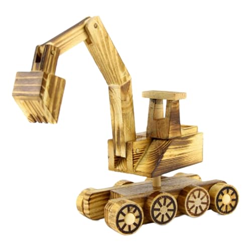 MagiDeal Holzbagger Holzauto tragbares Lernspielzeug Engineering Autosauto -LKW -Spielzeug für Kleinkinder ab 3+ Kindern Kinder von MagiDeal