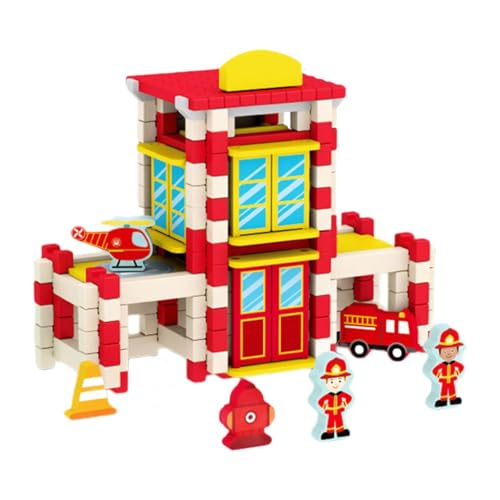 MagiDeal Holzhaus DIY Bausteine Set Konstruktionsbausatz Modellbausatz Geburtstagsgeschenk Ingenieurslernspielzeug für Jungen und Mädchen, Feuerwache MagiDeal Holzhaus DIY Bausteine Set Konstruktionsbausatz Modellbausatz Geburtstagsgeschenk Ingenieurslernspielzeug für Jungen und Mädchen, Feuerwache von MagiDeal