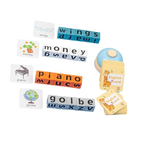 MagiDeal Holzklötze, Rechtschreibspiel, Vorschul-Lernspielzeug, Sichtwörter, ABC, passende Buchstaben, Alphabet-Blöcke für Kinder, Geschenk, mit Glocke MagiDeal Holzklötze, Rechtschreibspiel, Vorschul-Lernspielzeug, Sichtwörter, ABC, passende Buchstaben, Alphabet-Blöcke für Kinder, Geschenk, mit Glocke von MagiDeal