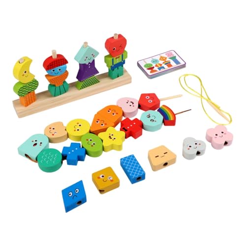 MagiDeal Holzperlen Sequenzierung Spielzeugset Stapel Block Spielzeug Matching Formen Lernpädagogische Spielzeuge für 2 3 4 5 -jährige Jungen Mädchen MagiDeal Holzperlen Sequenzierung Spielzeugset Stapel Block Spielzeug Matching Formen Lernpädagogische Spielzeuge für 2 3 4 5 -jährige Jungen Mädchen von MagiDeal
