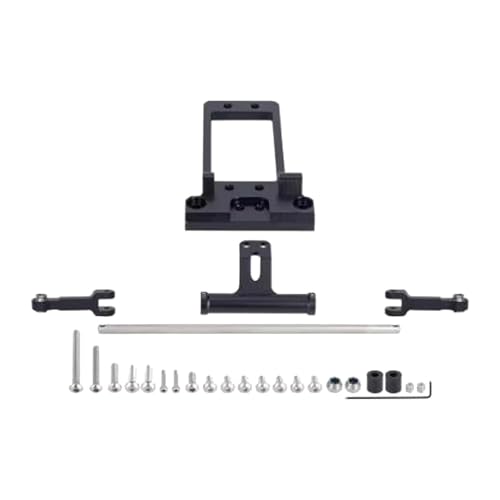 MagiDeal Hydrauliklenker Lenkverbindung und BTA Servo Mount Set Achse Upgrade Teil Professionelles RC -Auto -Reparatur -Kit für 1:10 Sacle Car, Schwarz von MagiDeal