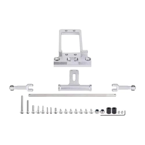 MagiDeal Hydrauliklenker Lenkverbindung und BTA Servo Mount Set Achse Upgrade Teil Professionelles RC -Auto -Reparatur -Kit für 1:10 Sacle Car, Silber von MagiDeal