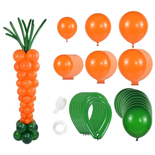 MagiDeal Karotten-Stehsäulenballon-Geschenke, Osterdekorationen, Osterballons-Set für Hochzeitsaktivitäten, Osterspiel, Valentinstag von MagiDeal