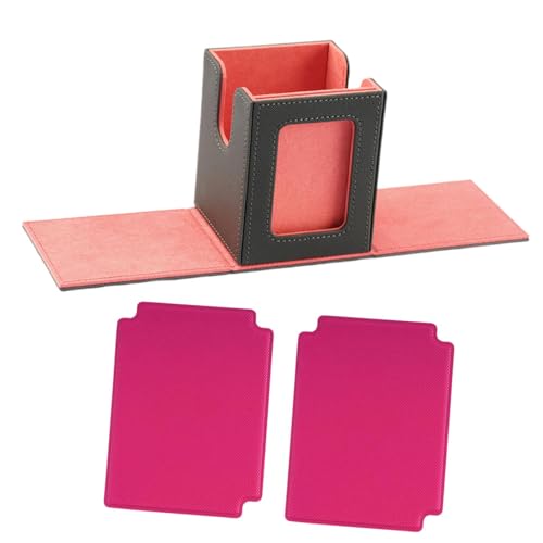 MagiDeal Kartendeckbox Kartenvitrine mit Trennwänden Sammelkarten Spielzeug Display Fensterhalter für Sportkarten Album Baseballkarten, Rot von MagiDeal