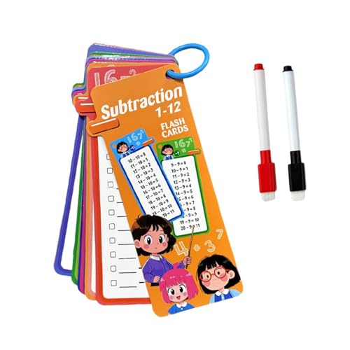 MagiDeal Kids Mathematics Blitzkarte mit 2 trockenen Stiften Tränenfestigkeit Leicht für Grundschule 15 Kartenbildungshilfen, Subtraktion MagiDeal Kids Mathematics Blitzkarte mit 2 trockenen Stiften Tränenfestigkeit Leicht für Grundschule 15 Kartenbildungshilfen, Subtraktion von MagiDeal