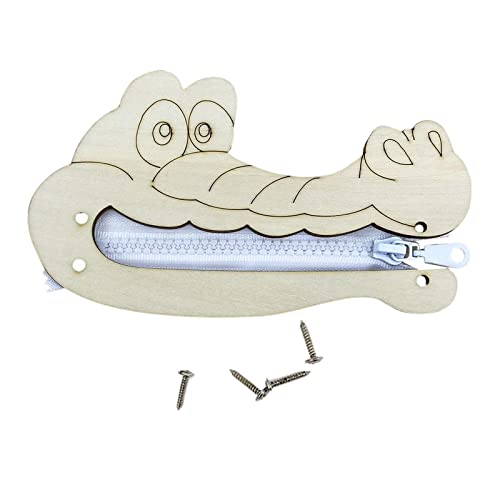 MagiDeal Kinder Busy Board DIY Zubehör Material Lernen Reißverschluss Spiel Holzhandwerk Spielzeug Grundfertigkeiten Aktivitäten für Jungen und Mädchen, Krokodil MagiDeal Kinder Busy Board DIY Zubehör Material Lernen Reißverschluss Spiel Holzhandwerk Spielzeug Grundfertigkeiten Aktivitäten für Jungen und Mädchen, Krokodil von MagiDeal