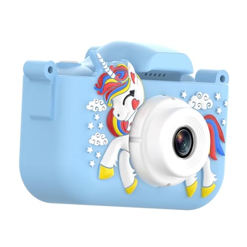 MagiDeal Kinder-Digitalkamera, einzigartige Geschenke, multifunktionale Kinder-Selfie-Kamera 1080P, Kleinkind-Kamera mit Video für Urlaub, Neujahr, Blau von MagiDeal