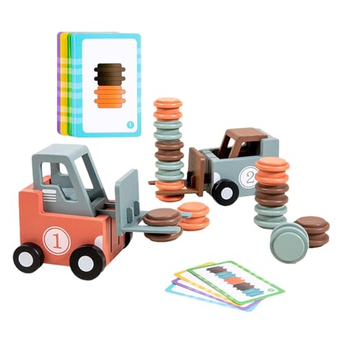 MagiDeal Kinder-Gabelstapler-Spielzeug, technischer Fahrzeugtransport, interaktives Eltern-Kind-Spaß-Lernspielzeug, Bildung, Stapelspielzeug für Kinder von MagiDeal