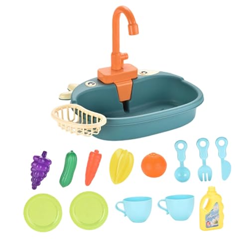 MagiDeal Küchenspüle Spielzeug Geschenke Elektrisches Wasserzirkulationssystem Reinigung Rollenspiel Spielzeug Spüle Geschirrspülset für Kinder, Blau MagiDeal Küchenspüle Spielzeug Geschenke Elektrisches Wasserzirkulationssystem Reinigung Rollenspiel Spielzeug Spüle Geschirrspülset für Kinder, Blau von MagiDeal