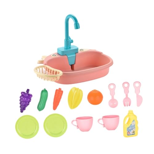 MagiDeal Küchenspüle Spielzeug Geschenke Elektrisches Wasserzirkulationssystem Reinigung Rollenspiel Spielzeug Spüle Geschirrspülset für Kinder, Rosa MagiDeal Küchenspüle Spielzeug Geschenke Elektrisches Wasserzirkulationssystem Reinigung Rollenspiel Spielzeug Spüle Geschirrspülset für Kinder, Rosa von MagiDeal