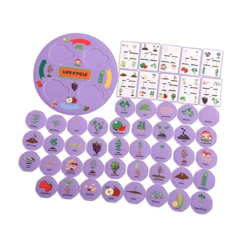 MagiDeal Lebenszyklus -Zyklus -Kit Animal Matching Game Birthday Gift Animal Learning Food Web für Vorschule 3 4 5 6 7 8 Klassenzimmer, Lila von MagiDeal