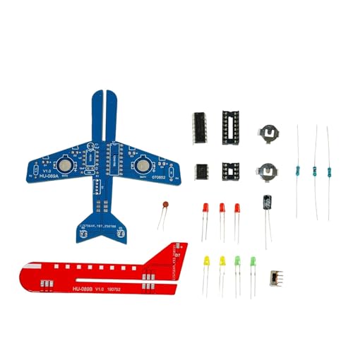 MagiDeal Lötübungsset, Montagekomponenten, Partygeschenke, handmontiertes DIY-Flugzeugset, Flugzeug-Blinklichtplatine MagiDeal Lötübungsset, Montagekomponenten, Partygeschenke, handmontiertes DIY-Flugzeugset, Flugzeug-Blinklichtplatine von MagiDeal