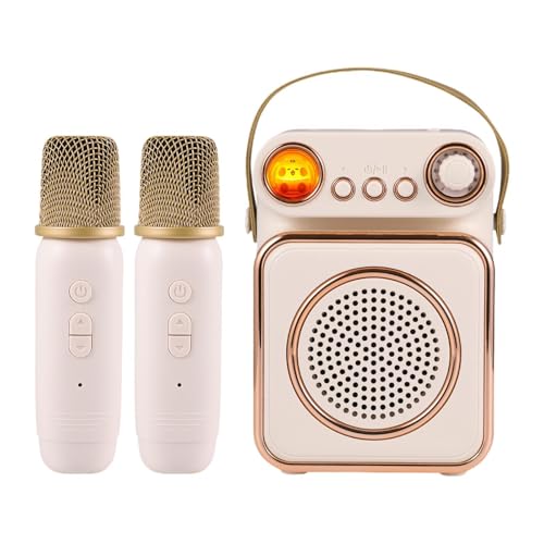 MagiDeal Mini-Karaoke-Lautsprecher, Mikrofon, Outdoor-Singlautsprecher, Retro-Spieluhr, tragbarer Lautsprecher, Karaoke-Maschine für Meetings, Beige MagiDeal Mini-Karaoke-Lautsprecher, Mikrofon, Outdoor-Singlautsprecher, Retro-Spieluhr, tragbarer Lautsprecher, Karaoke-Maschine für Meetings, Beige von MagiDeal