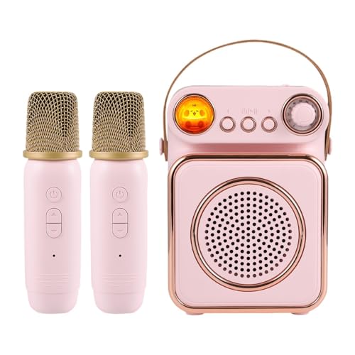 MagiDeal Mini-Karaoke-Lautsprecher, Mikrofon, Outdoor-Singlautsprecher, Retro-Spieluhr, tragbarer Lautsprecher, Karaoke-Maschine für Meetings, Rosa MagiDeal Mini-Karaoke-Lautsprecher, Mikrofon, Outdoor-Singlautsprecher, Retro-Spieluhr, tragbarer Lautsprecher, Karaoke-Maschine für Meetings, Rosa von MagiDeal