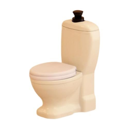 MagiDeal Mini-Toilettenmodell, Puppenhauszubehör, 1:12, dekoratives Duschraumdekor, Badezimmermöbel, lustige Geschenksammlung, Mini-Spielzeug von MagiDeal