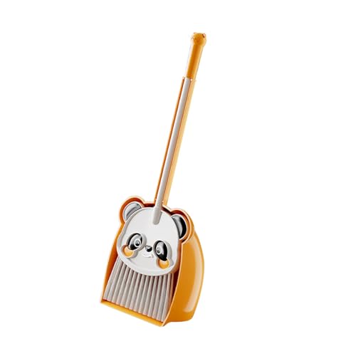 MagiDeal Mini - mit Dustpan für Kinder, niedliche Panda -Rolle Spiele Kleinkinder Set Little Housekeeping Helper Set für Kindergarten, Gelb von MagiDeal