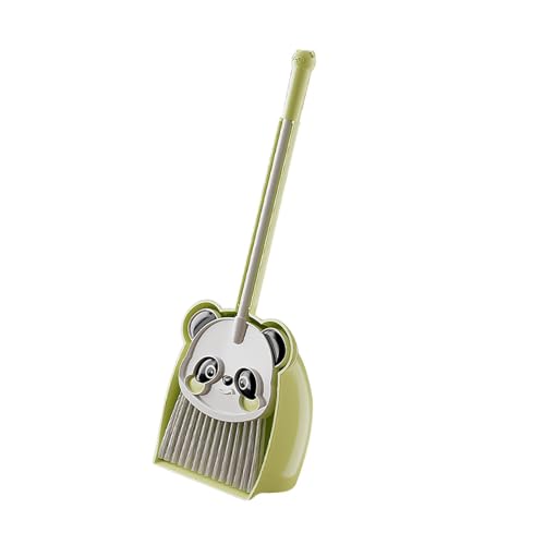 MagiDeal Mini - mit Dustpan für Kinder, niedliche Panda -Rolle Spiele Kleinkinder Set Little Housekeeping Helper Set für Kindergarten, GrÜn von MagiDeal