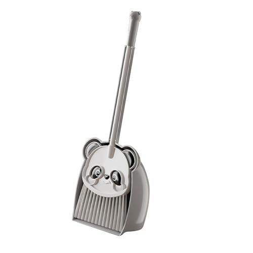 MagiDeal Mini - mit Dustpan für Kinder, niedliche Panda -Rolle Spiele Kleinkinder Set Little Housekeeping Helper Set für Kindergarten, Grau von MagiDeal