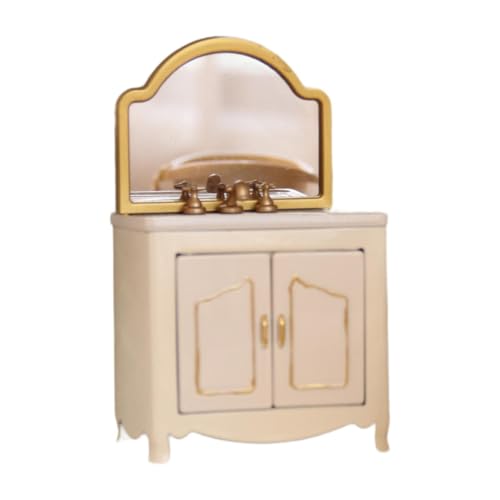 MagiDeal Miniatur-Badezimmerschrank, Modell, Maßstab 1:12, lustiges Geschenk, realistische Mini-Spielzeugsammlung, Badezimmermöbel, Puppenhausmöbel von MagiDeal