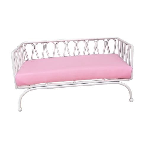 MagiDeal Miniatur-Puppenhaus-Sofa, Metallstuhl, Lebensszene, nordisches Wohnzimmer, Rollenspiel, Spielzeug, Ornament, Puppenhaus-Couch im Maßstab 1:12, Weiß MagiDeal Miniatur-Puppenhaus-Sofa, Metallstuhl, Lebensszene, nordisches Wohnzimmer, Rollenspiel, Spielzeug, Ornament, Puppenhaus-Couch im Maßstab 1:12, Weiß von MagiDeal