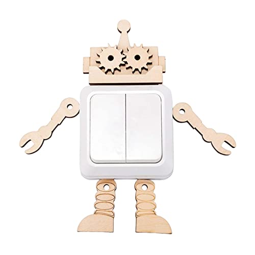 MagiDeal Montessori Busy Board DIY Material Unlackiert Development Sensory Toy Activity Children Kids, Roboterschalter von MagiDeal