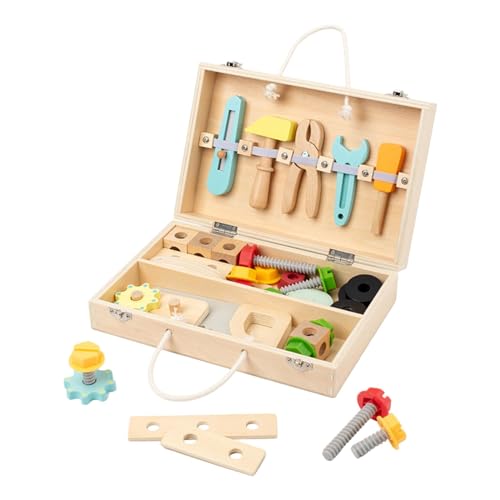 MagiDeal Muttern und Schrauben-Set, Kinder-Werkzeugset, Reisespielzeug, Bausteine-Werkzeugkasten-Spielzeug, Modellbau-Werkzeugsätze von MagiDeal