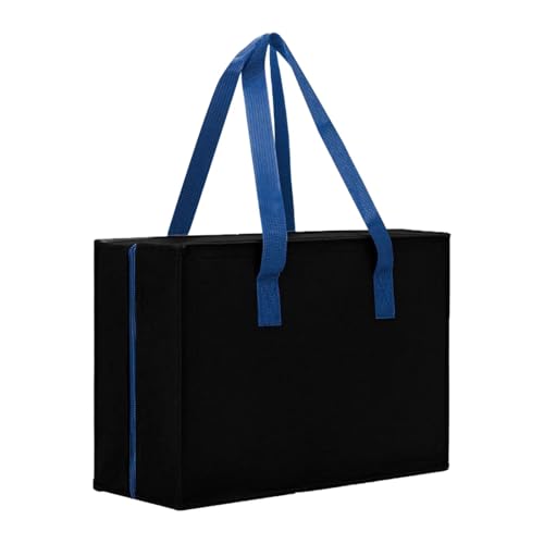 MagiDeal Organizer-Tasche für Spielzeugautos, tragbar, aus Filz, für 18 Mini-Spielzeugautos, Schutzträger, Doppelreißverschlüsse mit Tragegriff, Schwarz von MagiDeal