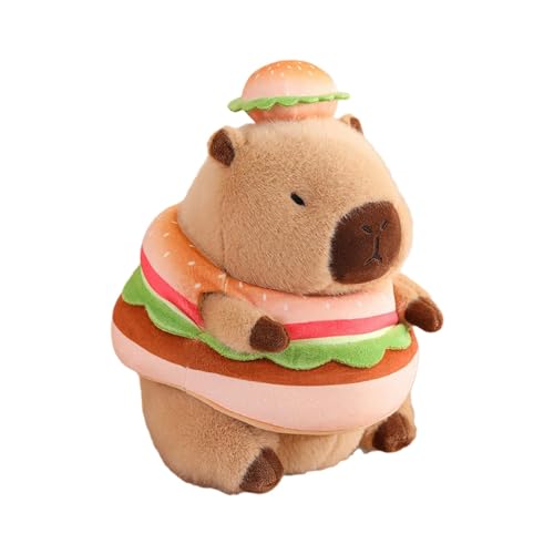 MagiDeal Plüsch-Capybara-Puppe, Heimdekoration, Sofa, 30 cm, Auto, einzigartige Capybara-Figur, weich, für Mädchen, Jungen, Kinder, Kinder, Hamburger von MagiDeal