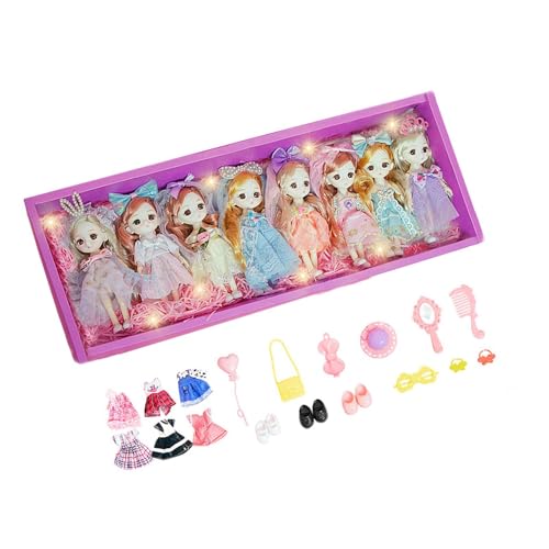 MagiDeal Prinzessin Puppen Set für Mädchen, Kleines Puppen Set, Puppenhaus, Spielkollektion, Partygeschenk, 15 cm, für Kinder, Mädchen, Geburtstagsgeschenk, 8 Stück MagiDeal Prinzessin Puppen Set für Mädchen, Kleines Puppen Set, Puppenhaus, Spielkollektion, Partygeschenk, 15 cm, für Kinder, Mädchen, Geburtstagsgeschenk, 8 Stück von MagiDeal