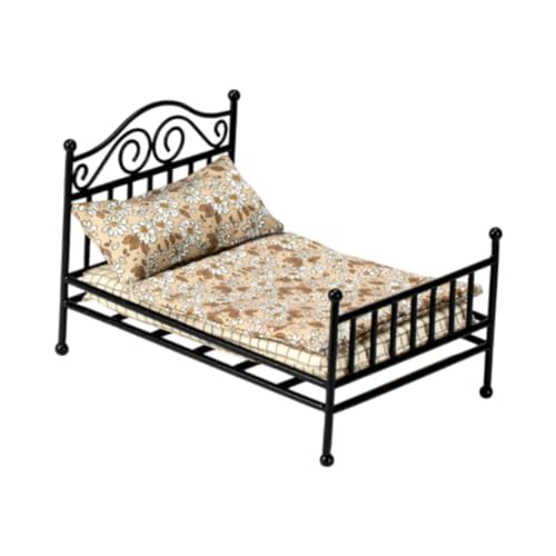 MagiDeal Puppenbett, Wohnkultur, Miniatur-Puppenhausmöbel, Mini-DIY-Szene, Puppenhauszubehör, Puppenhauszubehör, Rollenspielspielzeug, Schwarz MagiDeal Puppenbett, Wohnkultur, Miniatur-Puppenhausmöbel, Mini-DIY-Szene, Puppenhauszubehör, Puppenhauszubehör, Rollenspielspielzeug, Schwarz von MagiDeal