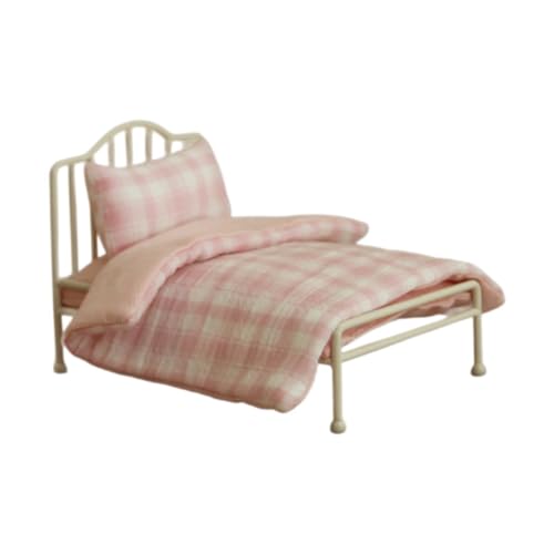 MagiDeal Puppenhaus Miniatur Metall Bett Puppenhausmöbel 1:12 Mini Bed Dollhouse Accessoires mit Bettwäsche für Puppenhausdekoration MagiDeal Puppenhaus Miniatur Metall Bett Puppenhausmöbel 1:12 Mini Bed Dollhouse Accessoires mit Bettwäsche für Puppenhausdekoration von MagiDeal