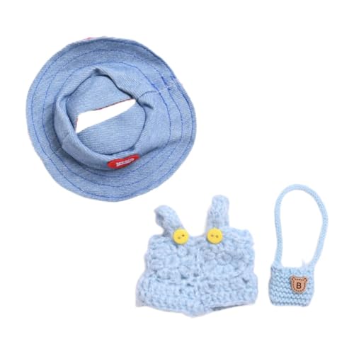 MagiDeal Puppenkleidung, Puppen-Outfit, Foto-Requisiten, Mini-DIY-Mode-Plüsch-Puppenzubehör, Puppenkleidung für 17 cm große Puppen, Mädchen, Jungen, Blaue Kleiderhuttasche MagiDeal Puppenkleidung, Puppen-Outfit, Foto-Requisiten, Mini-DIY-Mode-Plüsch-Puppenzubehör, Puppenkleidung für 17 cm große Puppen, Mädchen, Jungen, Blaue Kleiderhuttasche von MagiDeal