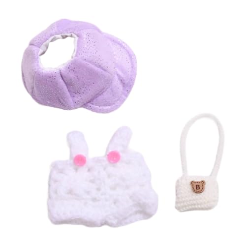 MagiDeal Puppenkleidung, Puppen-Outfit, Foto-Requisiten, Mini-DIY-Mode-Plüsch-Puppenzubehör, Puppenkleidung für 17 cm große Puppen, Mädchen, Jungen, Weiße Kleiderhuttasche MagiDeal Puppenkleidung, Puppen-Outfit, Foto-Requisiten, Mini-DIY-Mode-Plüsch-Puppenzubehör, Puppenkleidung für 17 cm große Puppen, Mädchen, Jungen, Weiße Kleiderhuttasche von MagiDeal