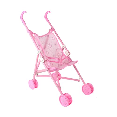 MagiDeal Puppenwagen, interaktives Spielzeug, zusammenklappbar, tragbar, Rollenspiel, bequem zu schieben, Puppenwagen für Mädchen ab 3 Jahren von MagiDeal