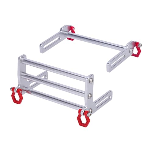 MagiDeal RC Car Bull Bar Ersetzen, einfach zu installierende, robuste Upgrade -Zubehör Spart Teil vorne nach hinten für SCX10 1/10 RC -Auto, Argent von MagiDeal