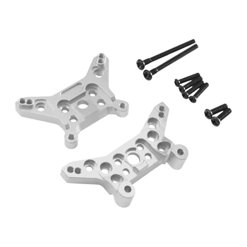 MagiDeal RC-Stoßdämpferbrücke vorne hinten, Zubehör für 1/14 Robuste Reparaturteile RC-Autoteile Einfache Installation des Wartungshalterungssatzes aus, Silber von MagiDeal