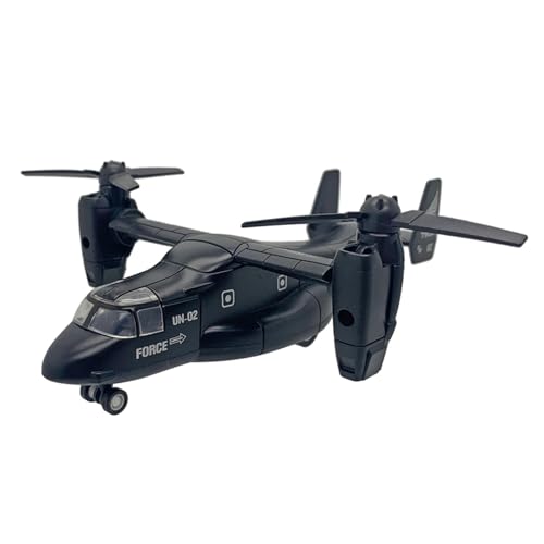 MagiDeal Sammlerstücke aus Druckguss-Spielzeugflugzeugen mit Sound und Lichtern, zurückziehbares Modellflugzeug, als Geschenk, Schwarz von MagiDeal