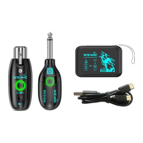 MagiDeal Schnurlose Mikrofonsender und -empfänger, vielseitig verwendbar, einfach zu bedienen, Stereo, automatische Rauschunterdrückung für Studioaufnahmen, 1in1 von MagiDeal