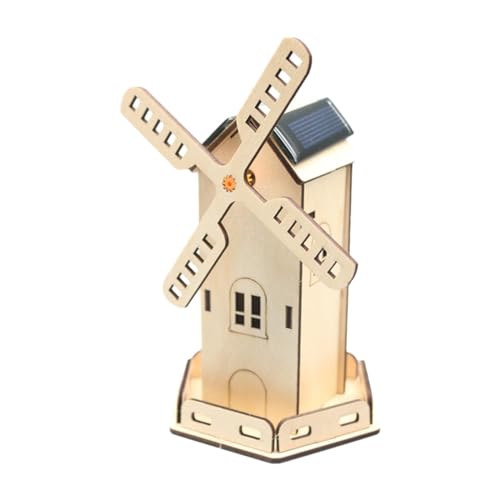 MagiDeal Solarenergie-Windmühlenhaus, wissenschaftliche Experimentiersätze, Holzmodelle, wissenschaftliche Modelle, 3D-Puzzles für Mädchen, Jungen, Kinder, von MagiDeal